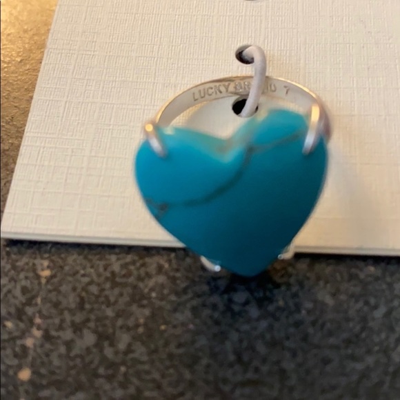 NEW turquoise heart statement ring - Picture 4 of 10